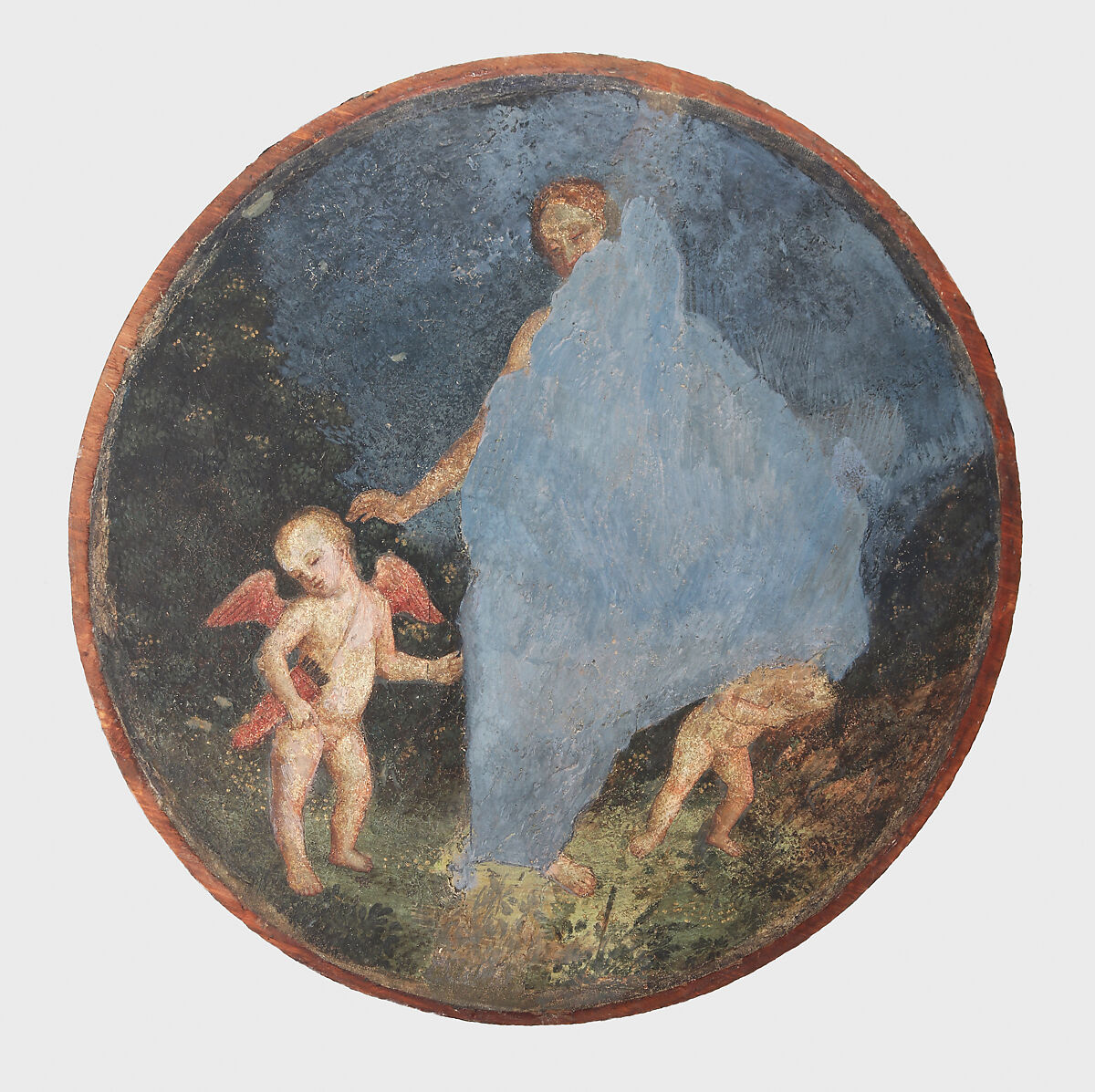 Venus and Cupid, Pinturicchio (Italian, Perugia 1454–1513 Siena), Fresco, transferred to canvas and attached to wood panels, Italian, Umbria 