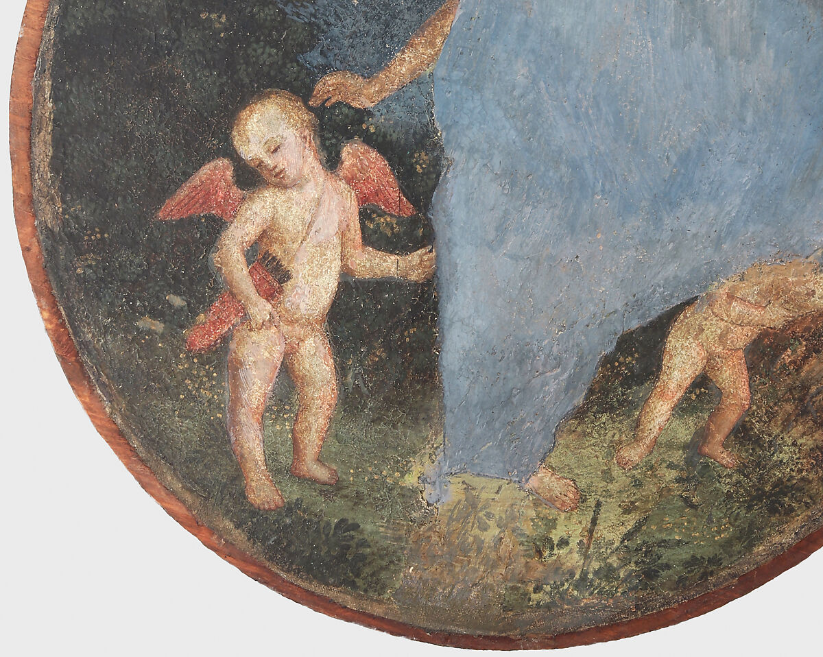 Venus and Cupid, Pinturicchio (Italian, Perugia 1454–1513 Siena), Fresco, transferred to canvas and attached to wood panels, Italian, Umbria