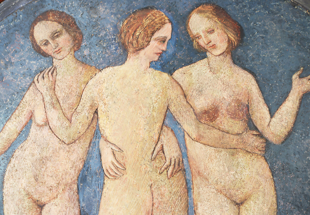 The Three Graces, Pinturicchio (Italian, Perugia 1454–1513 Siena), Fresco, transferred to canvas and attached to wood panels, Italian, Umbria