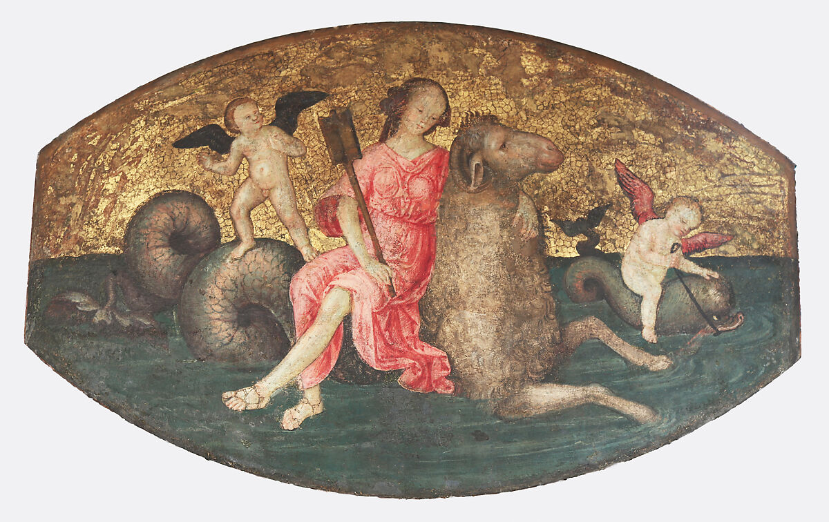Helle on a Ram, Pinturicchio (Italian, Perugia 1454–1513 Siena), Fresco, transferred to canvas and attached to wood panels, Italian, Umbria 