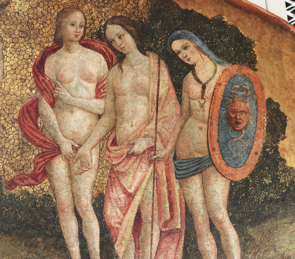 Judgment of Paris, Pinturicchio (Italian, Perugia 1454–1513 Siena), Fresco, transferred to canvas and attached to wood panels, Italian, Umbria