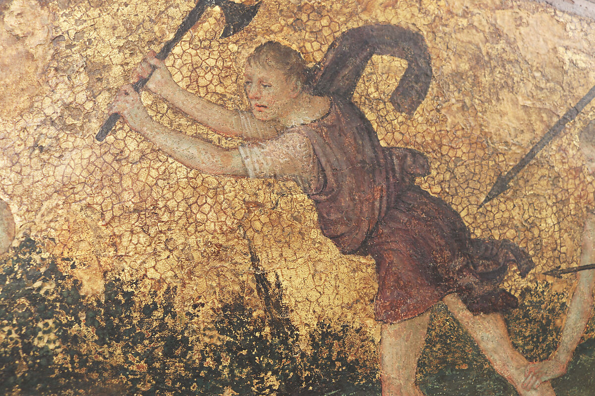 Hunt of the Calydonian Boar, Pinturicchio (Italian, Perugia 1454–1513 Siena), Fresco, transferred to canvas and attached to wood panels, Italian, Umbria