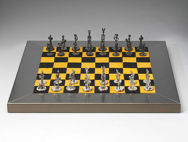 Chess set, Silver, British 