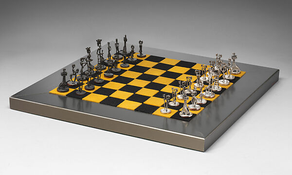 Chess set, Silver, British