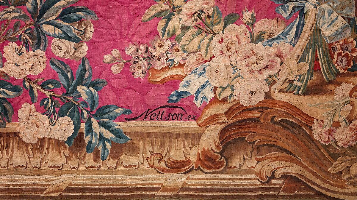 Tapestry Room from Croome Court, Room after a design by Robert Adam (British, Kirkcaldy, Scotland 1728–1792 London), Plaster, pine, mahogany, bronze-gilt, marble, lapis lazuli, steel; wool and silk (22-24 warps per inch, 9-10 per centimeter), British, Worcestershire with French, Paris (Gobelins) tapestry