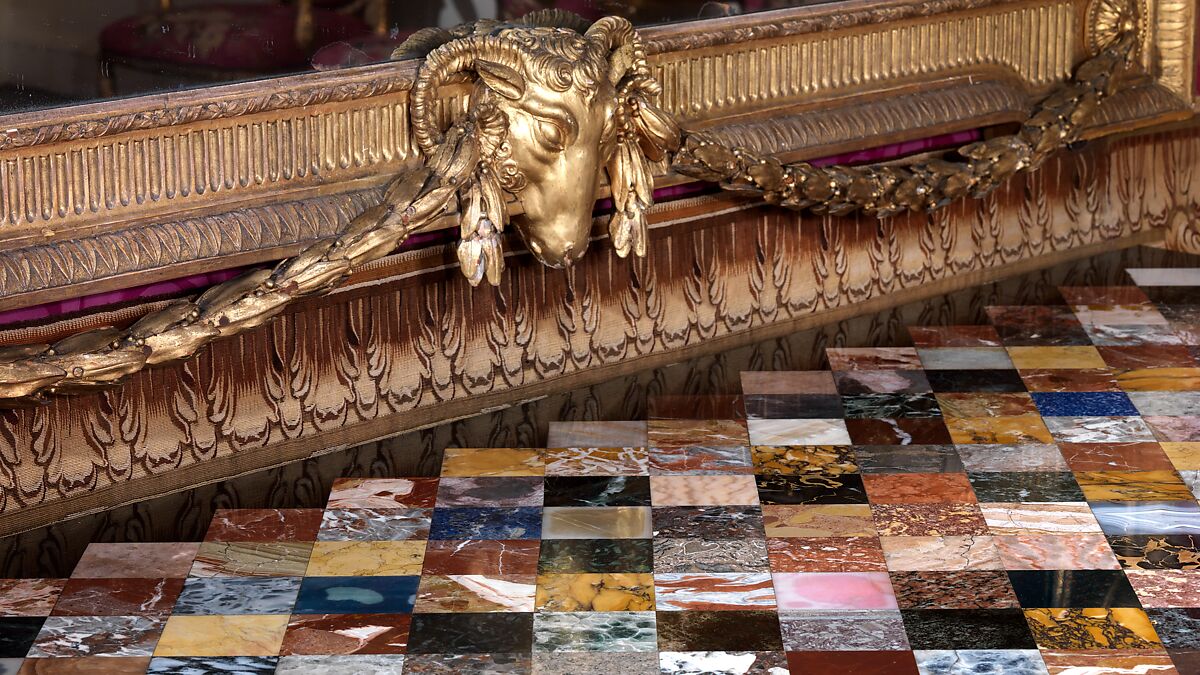Tapestry Room from Croome Court, Room after a design by Robert Adam (British, Kirkcaldy, Scotland 1728–1792 London), Plaster, pine, mahogany, bronze-gilt, marble, lapis lazuli, steel; wool and silk (22-24 warps per inch, 9-10 per centimeter), British, Worcestershire with French, Paris (Gobelins) tapestry