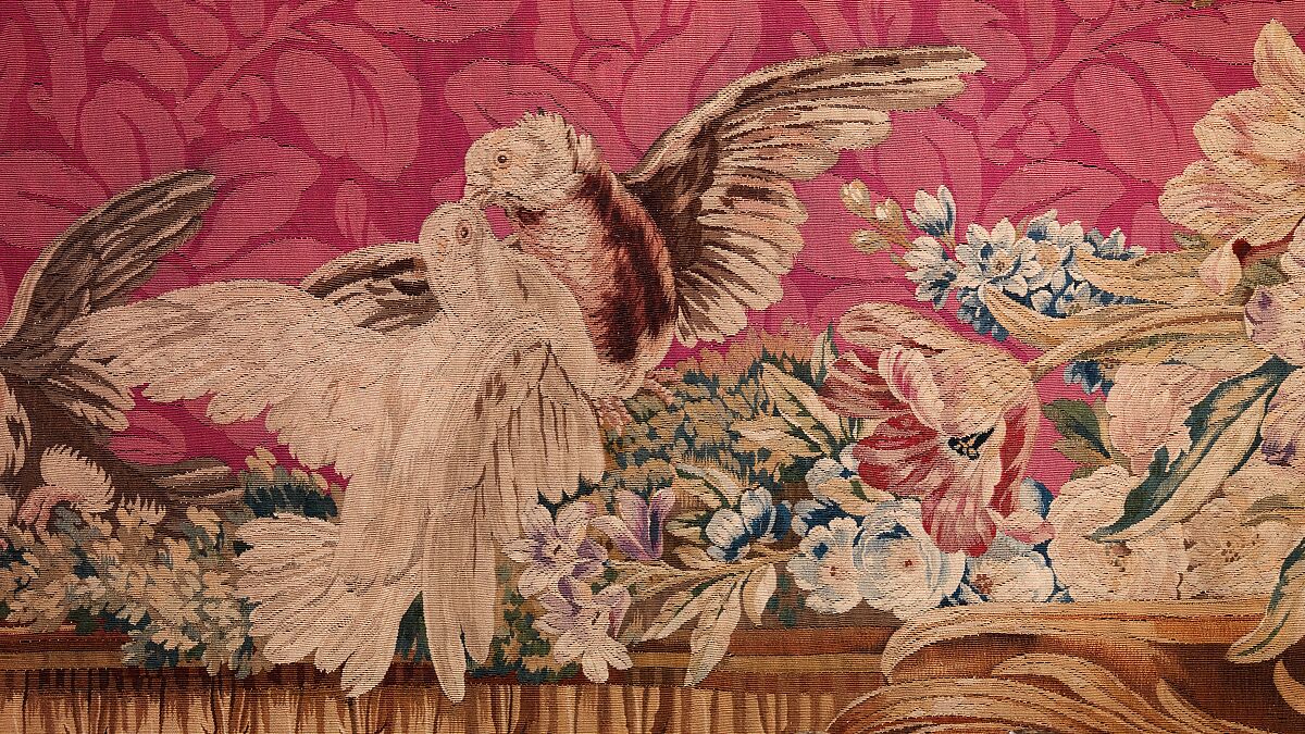 Tapestry Room from Croome Court, Room after a design by Robert Adam (British, Kirkcaldy, Scotland 1728–1792 London), Plaster, pine, mahogany, bronze-gilt, marble, lapis lazuli, steel; wool and silk (22-24 warps per inch, 9-10 per centimeter), British, Worcestershire with French, Paris (Gobelins) tapestry