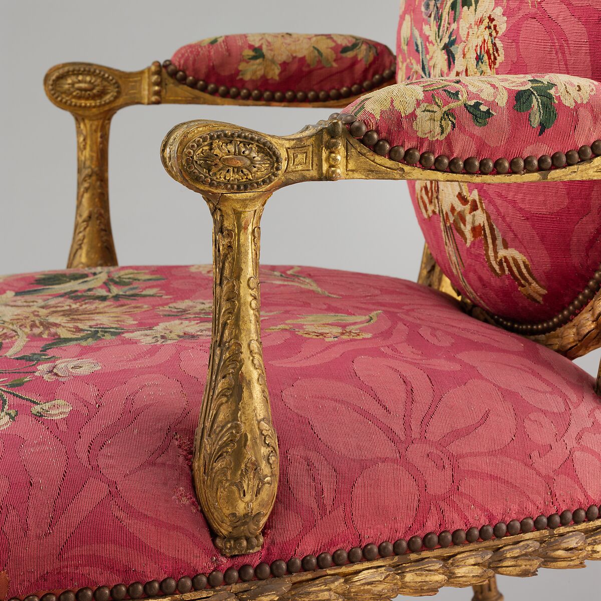 Tapestry Room from Croome Court, Room after a design by Robert Adam (British, Kirkcaldy, Scotland 1728–1792 London), Plaster, pine, mahogany, bronze-gilt, marble, lapis lazuli, steel; wool and silk (22-24 warps per inch, 9-10 per centimeter), British, Worcestershire with French, Paris (Gobelins) tapestry