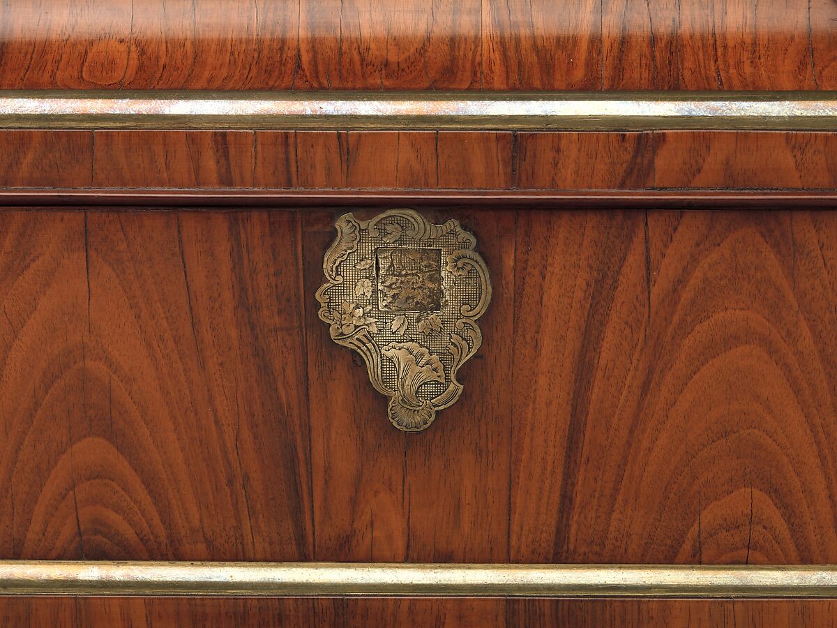Tea chest, Abraham Roentgen (German, 1711–1793), Oak, cedar, veneered with rosewood; brass, iron, and steel, German, Neuwied am Rhein