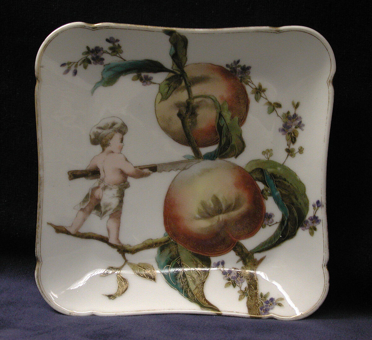 Dish, Société Gérard, Dufraisseix and Morel, Hard-paste porcelain, French, Limoges 