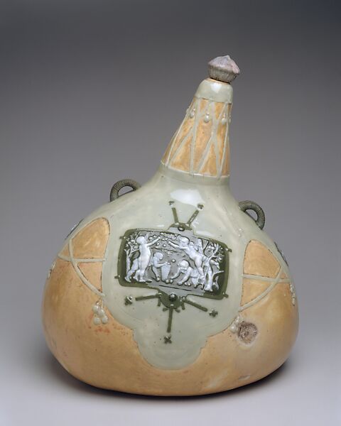 Bottle, Taxile Maximin Doat (French, 1851–1938), Hard-paste porcelain, French, Sèvres 