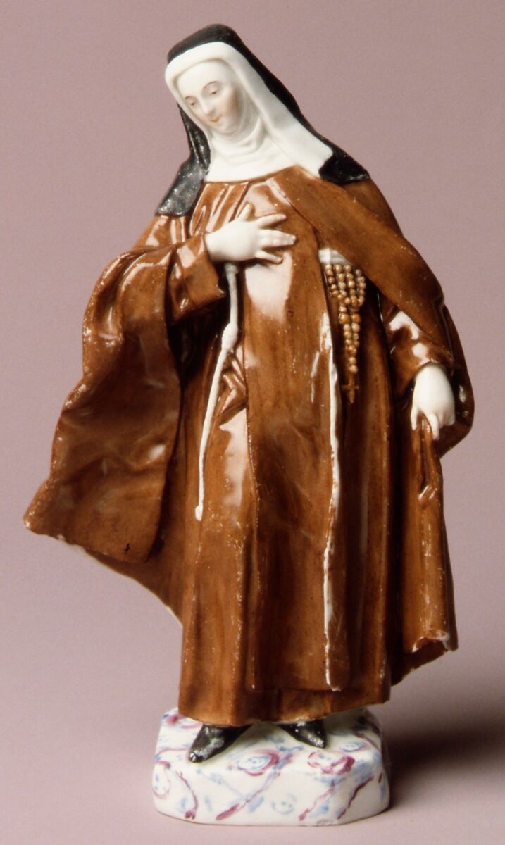 Franciscan Nun (one of a pair), Höchst Manufactory (German, 1746–1796), Hard-paste porcelain, German, Höchst 