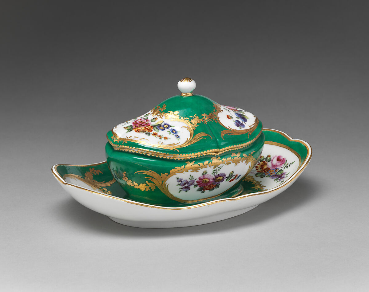 Sugar bowl (one of four) (part of a service), Sèvres Manufactory (French, 1740–present), Soft-paste porcelain, French, Sèvres