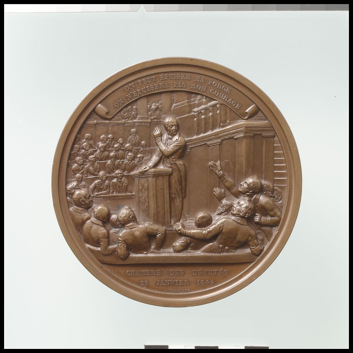 François Pierre Guillaume Guizot (1787–1874), Medalist: Jean-Jacques Feuchère (French, Paris 1807–1852 Paris), Bronze, French