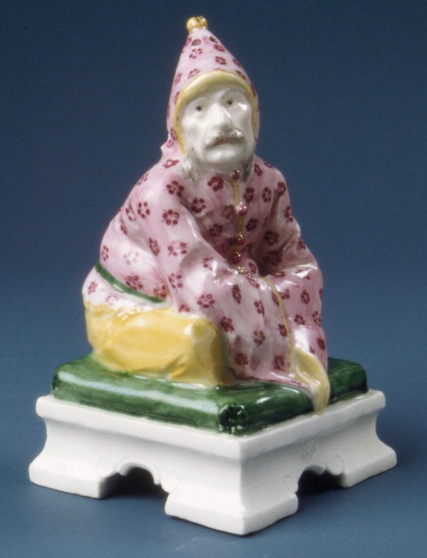 Figure of a seated Chinese man, Nymphenburg Porcelain Manufactory (German, 1747–present), Hard-paste porcelain, German, Nymphenburg 