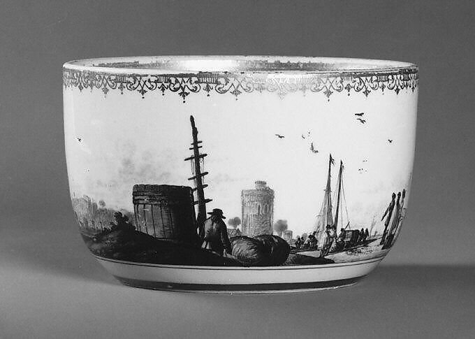 Sugar bowl with cover (part of a service), Meissen Manufactory (German, 1710–present), Hard-paste porcelain, German, Meissen