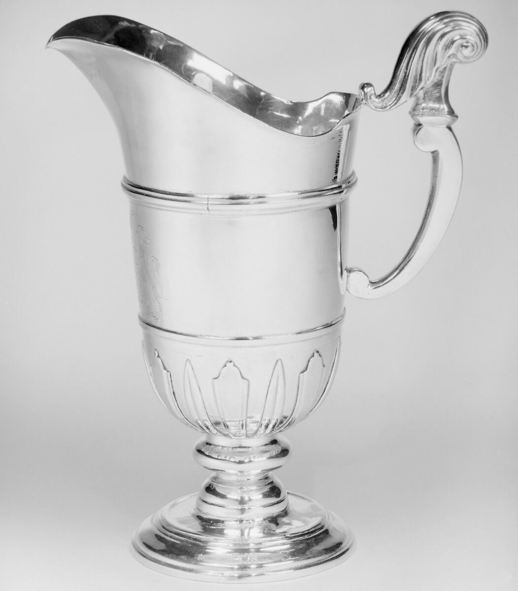 Ewer, Brass, silvered, French 