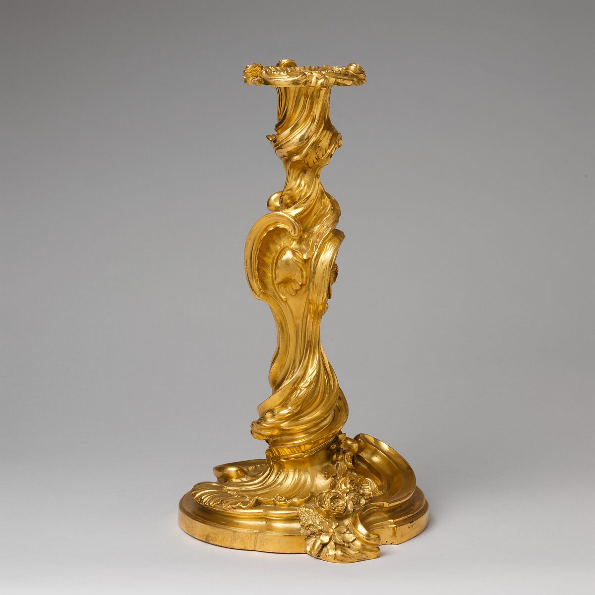 Pair of candlesticks (flambeaux or chandeliers), Juste Aurèle Meissonnier  French, Gilt bronze, French, Paris