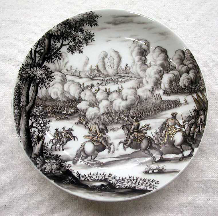 Saucer, Meissen Manufactory (German, 1710–present), Hard-paste porcelain, German, Meissen with possibly German, Breslau (Wrocław) decoration 