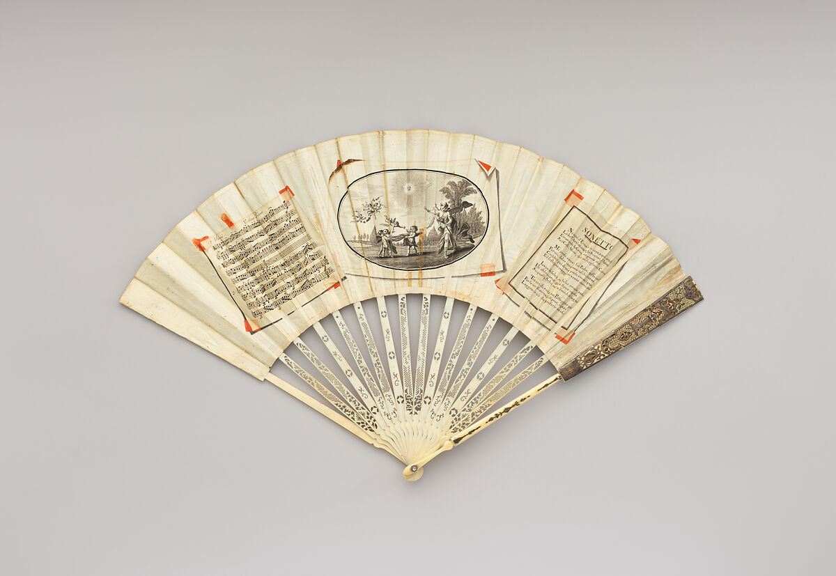 Fan, Skin and ivory, Italian