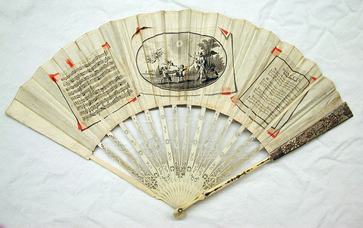 Fan, Skin and ivory, Italian 