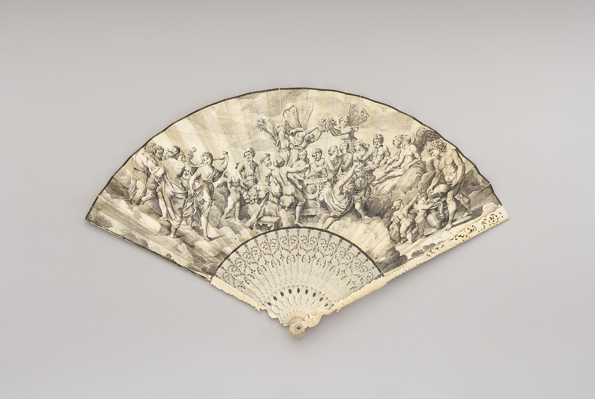 Fan, Ivory and skin., Italian 