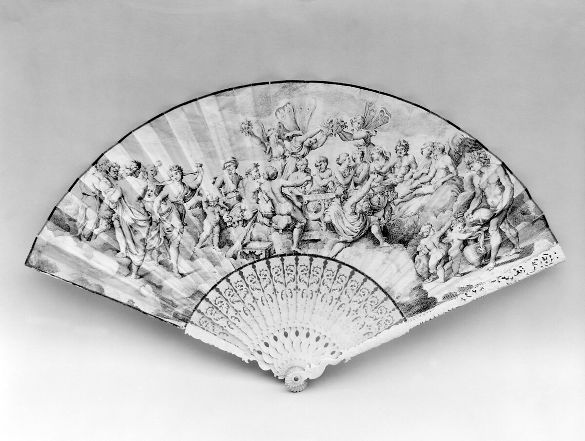 Fan, Ivory and skin., Italian 