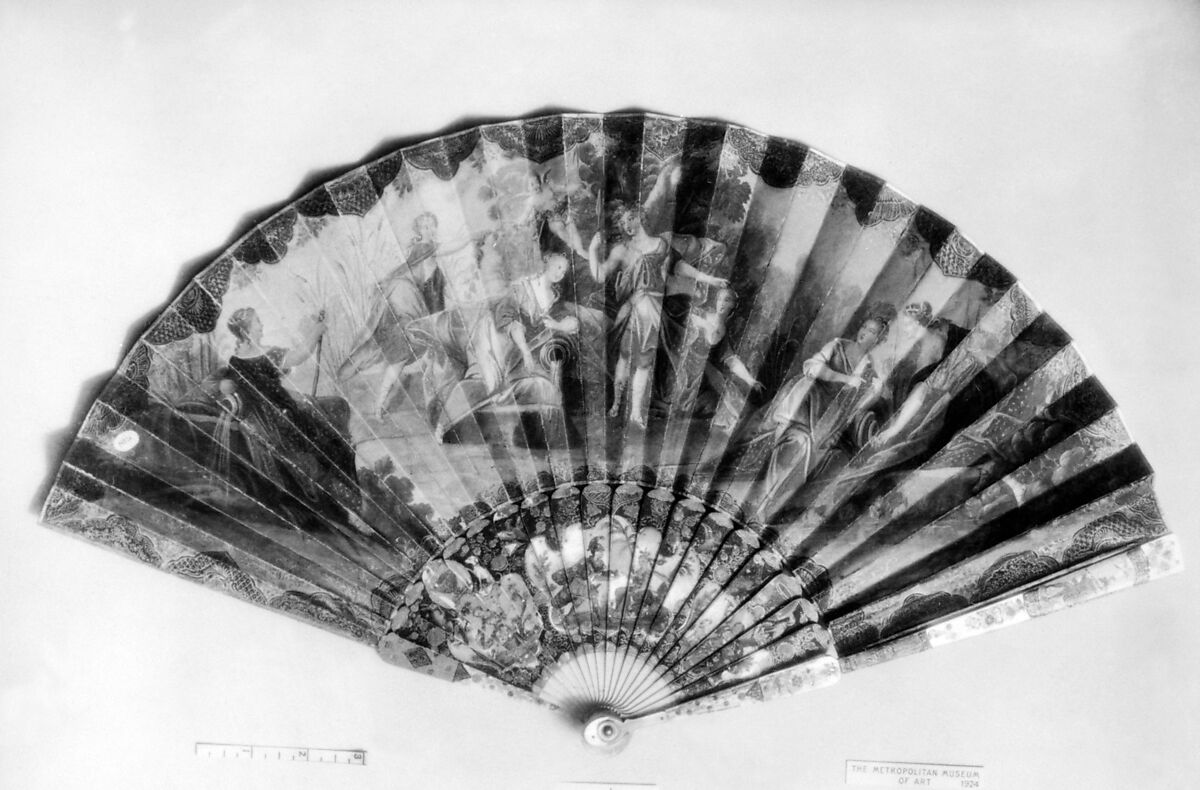 Fan, Skin, ivory, French 