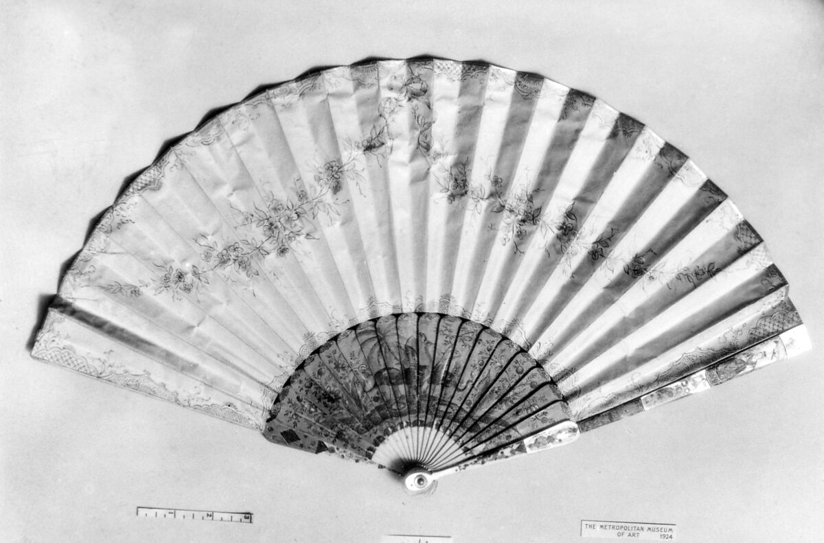 Fan, Skin, ivory, French