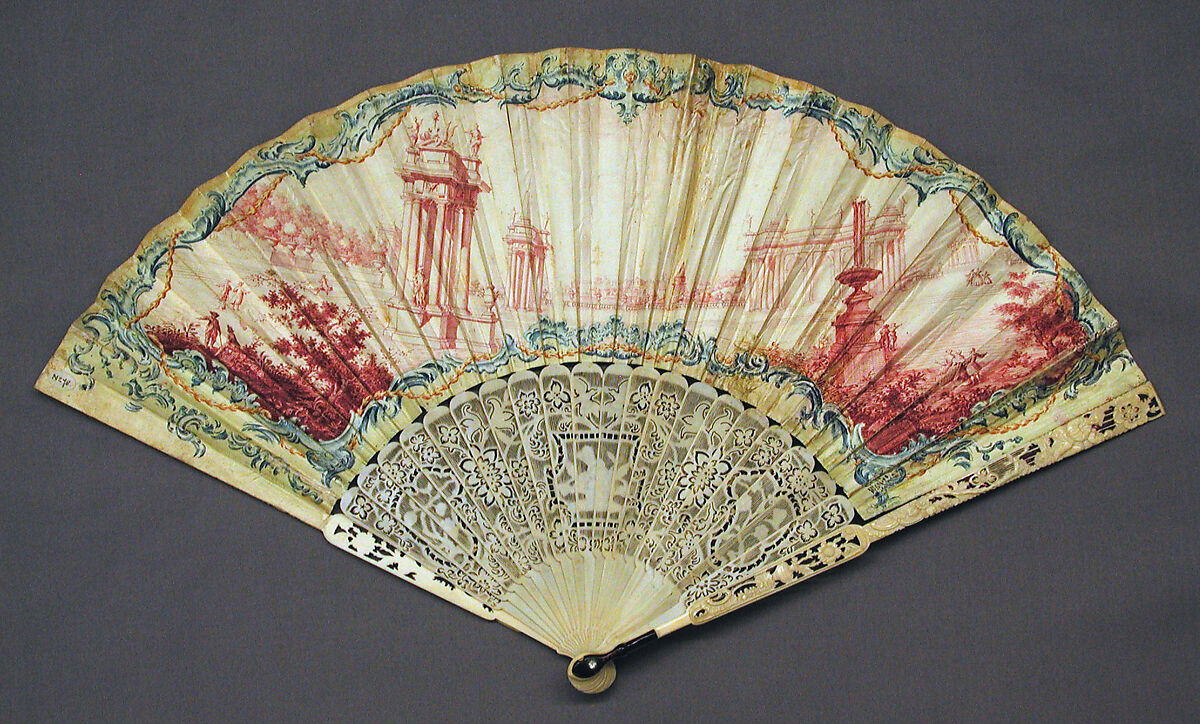 Fan, Skin, ivory, German 