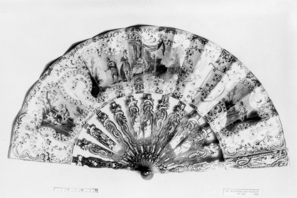 Fan, Silk, tortoiseshell, French 