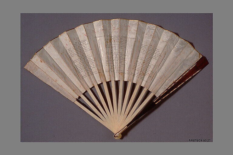 Fan, Paper, wood, bone, French
