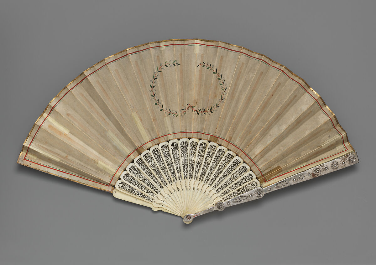 Fan, Paper, ivory and cut steel, British