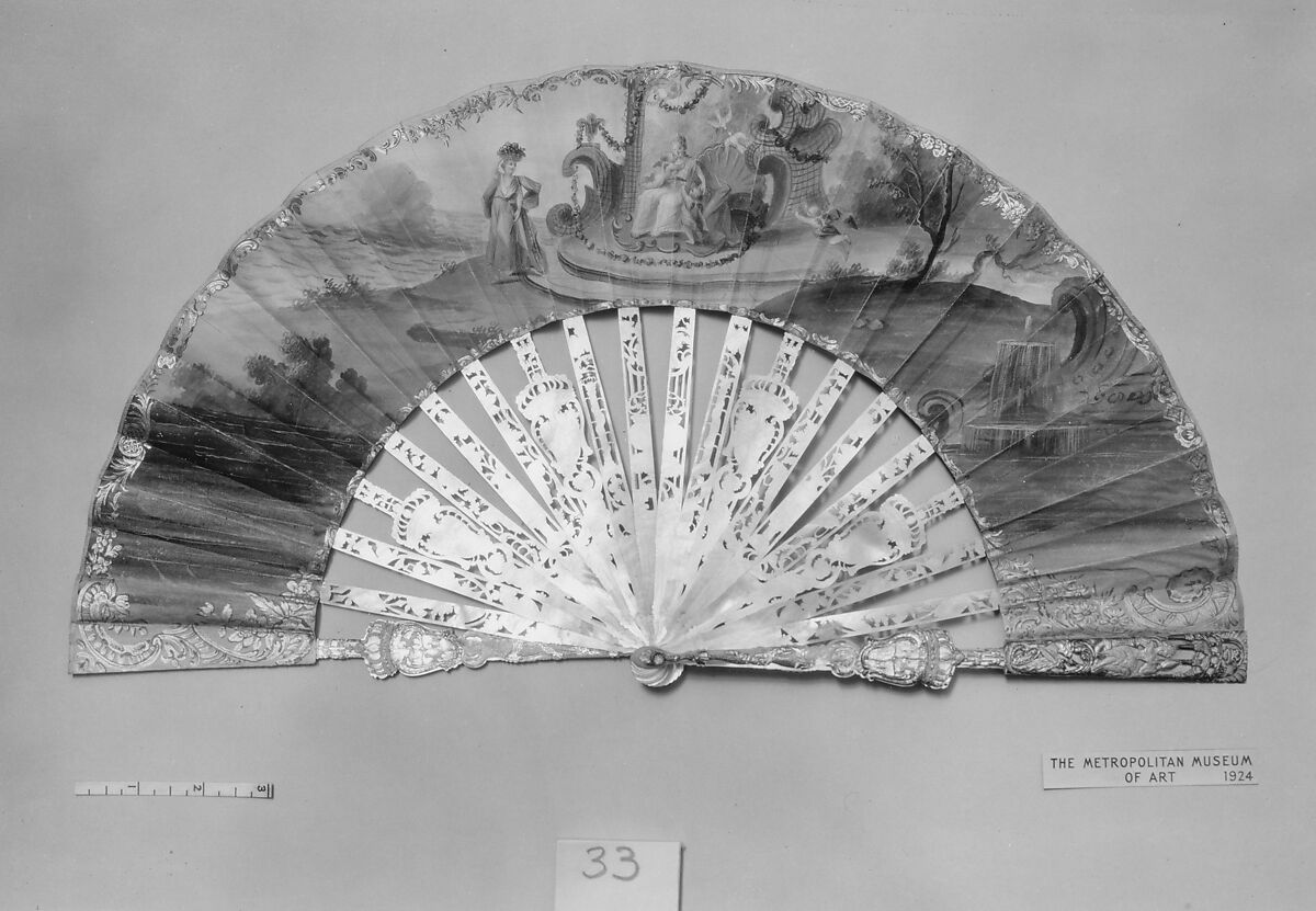 Fan, Paper, pearl matrix, French
