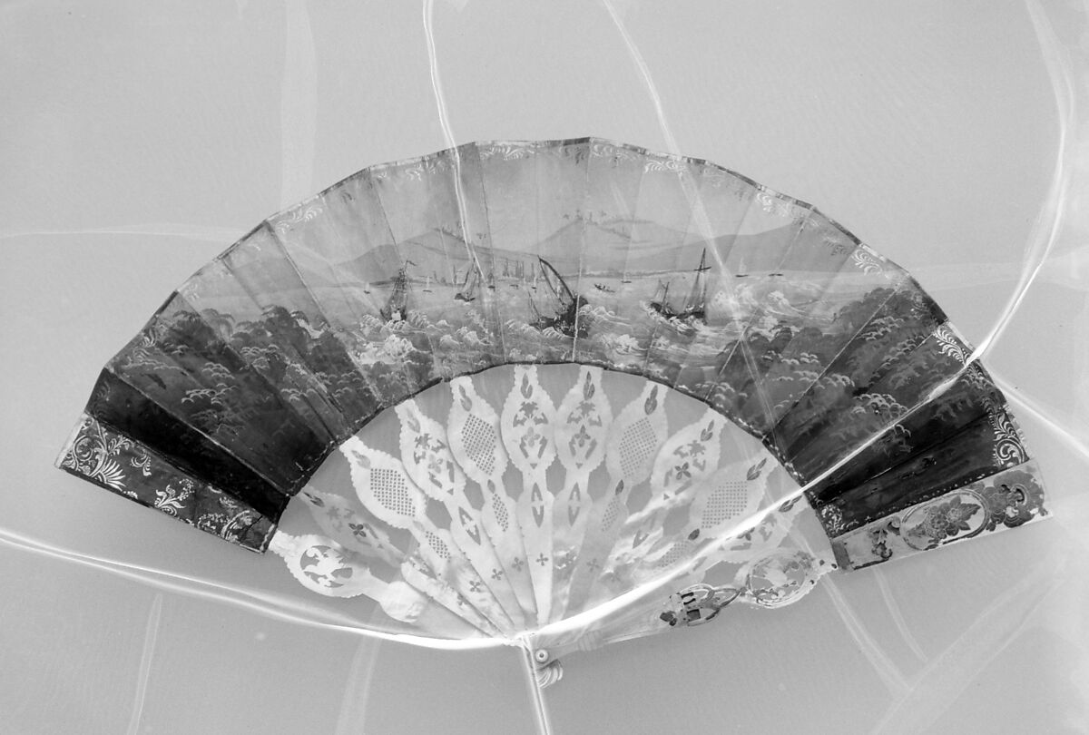 Fan, Bertrand (French, active 19th century), Paper, mother-of-pearl, gilt, French