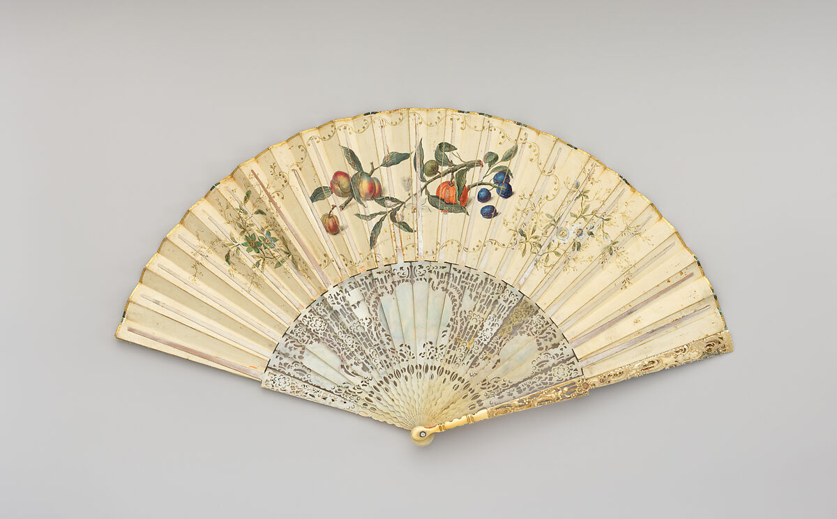 Fan, Paper, ivory, French or Italian