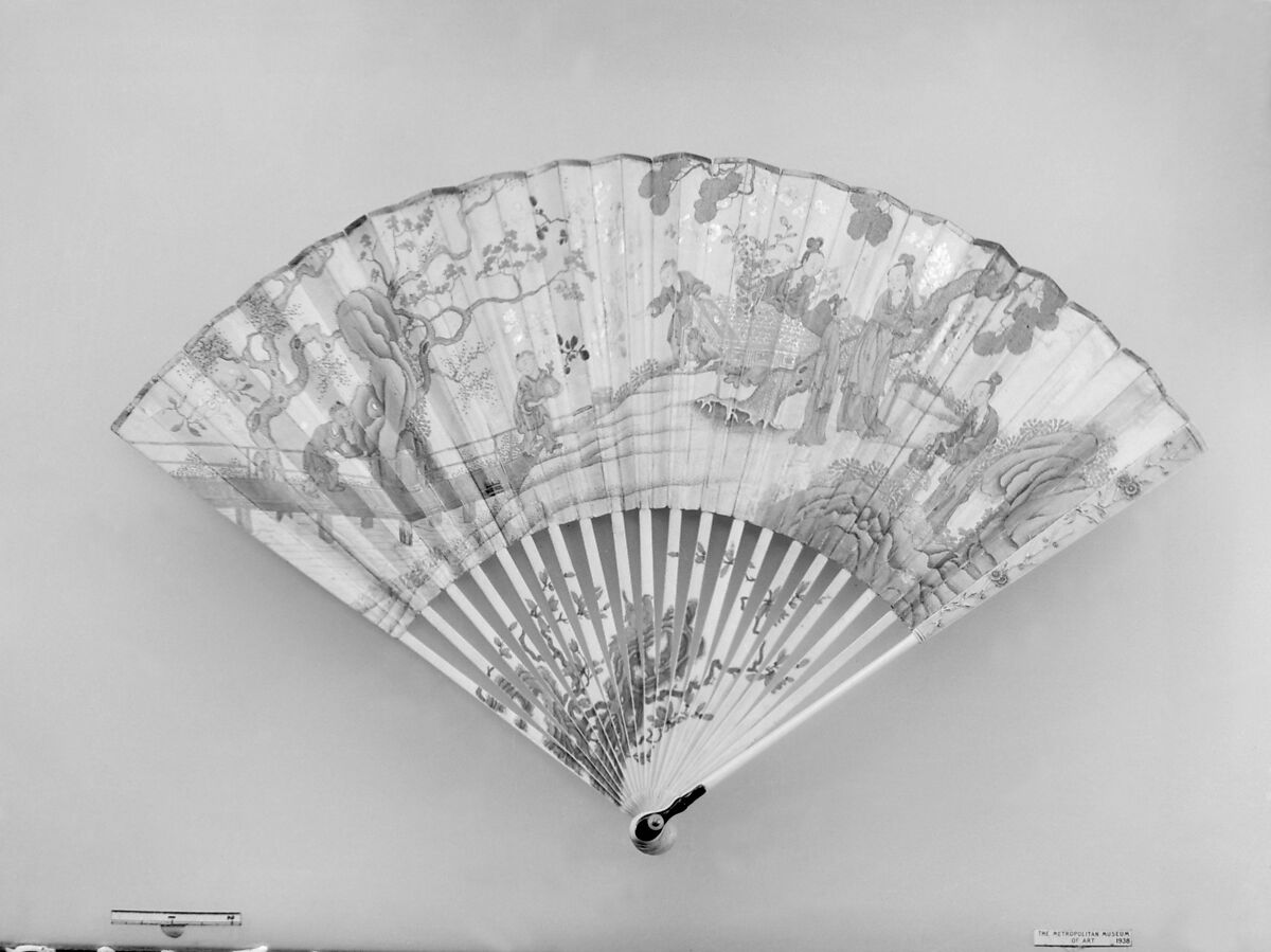 Fan, Paper, ivory, and tortoiseshell, Dutch 