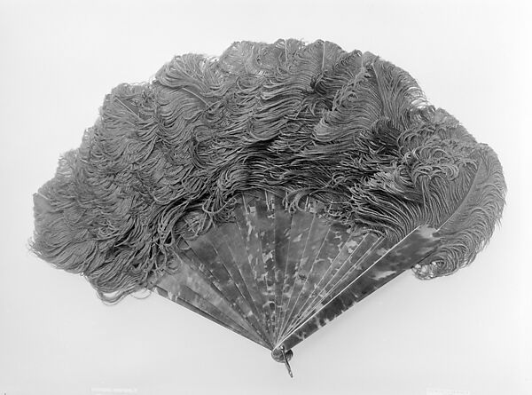 Fan, Tiffany &amp; Co. (1837–present), Ostrich feathers, tortoiseshell, French 