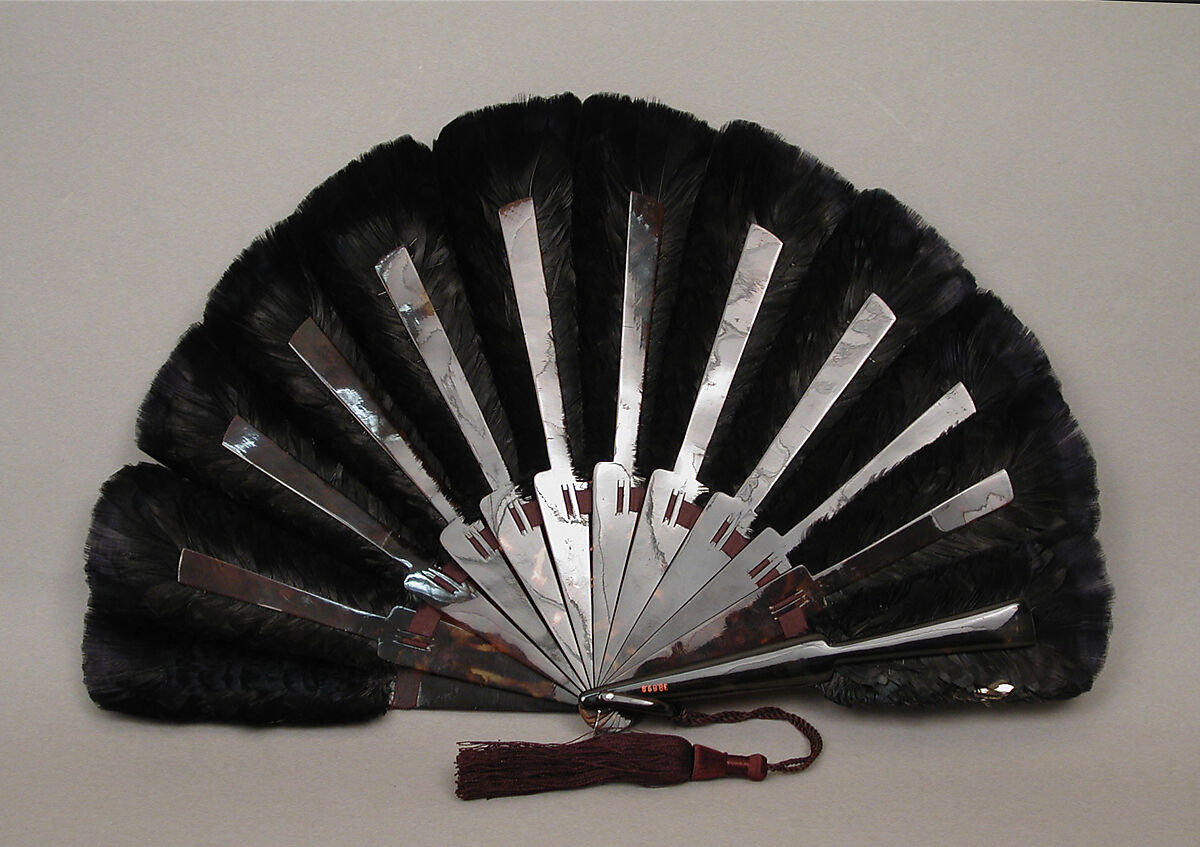 Fan, Feathers, tortoiseshell, French