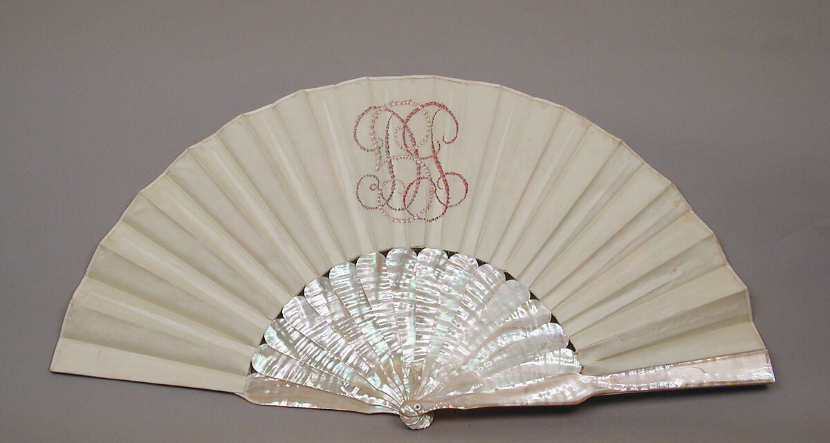 Fan, Sauvage, Silk, mother-of-pearl, French