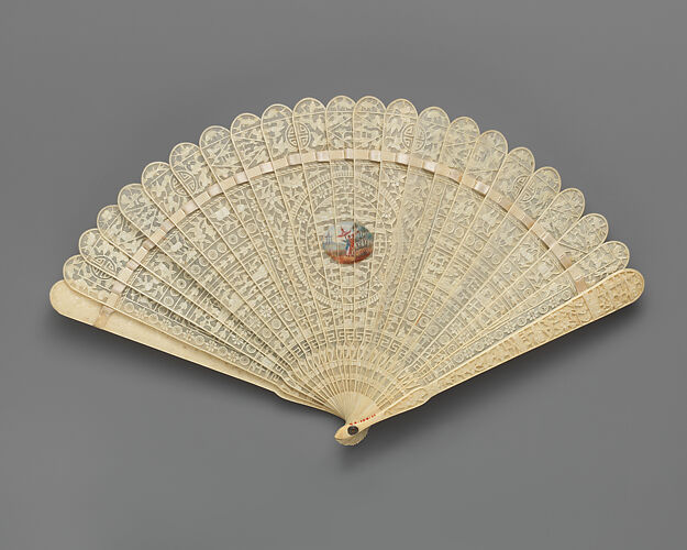 Brisé Fan, with Representation of Figures in a Landscape