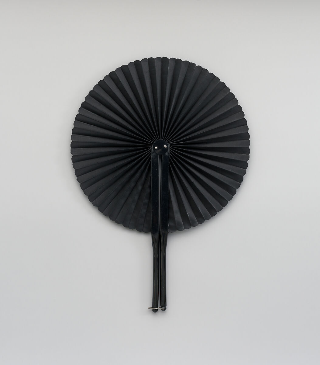 Cockade Fan, Silk, wood., Dutch 