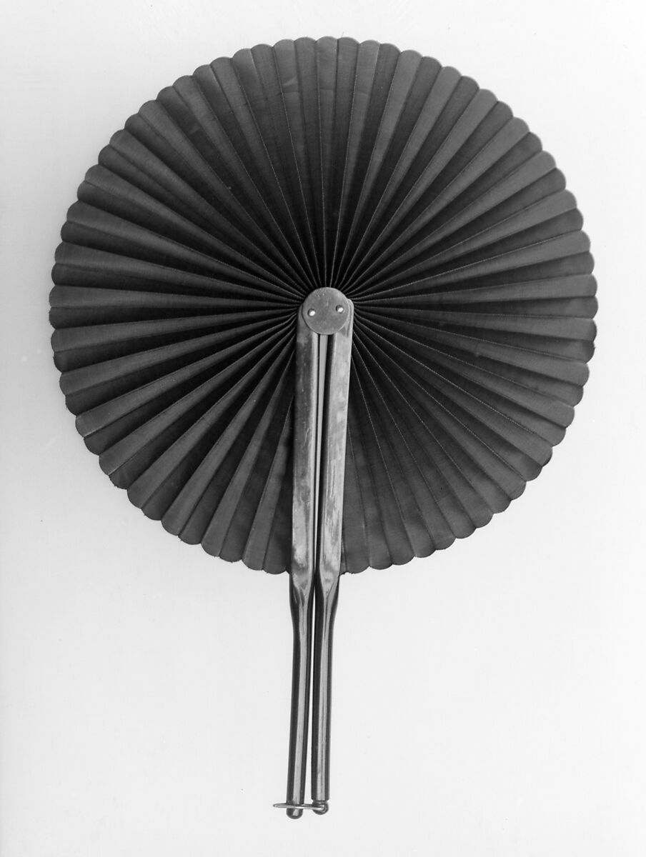Cockade Fan, Silk, wood., Dutch 