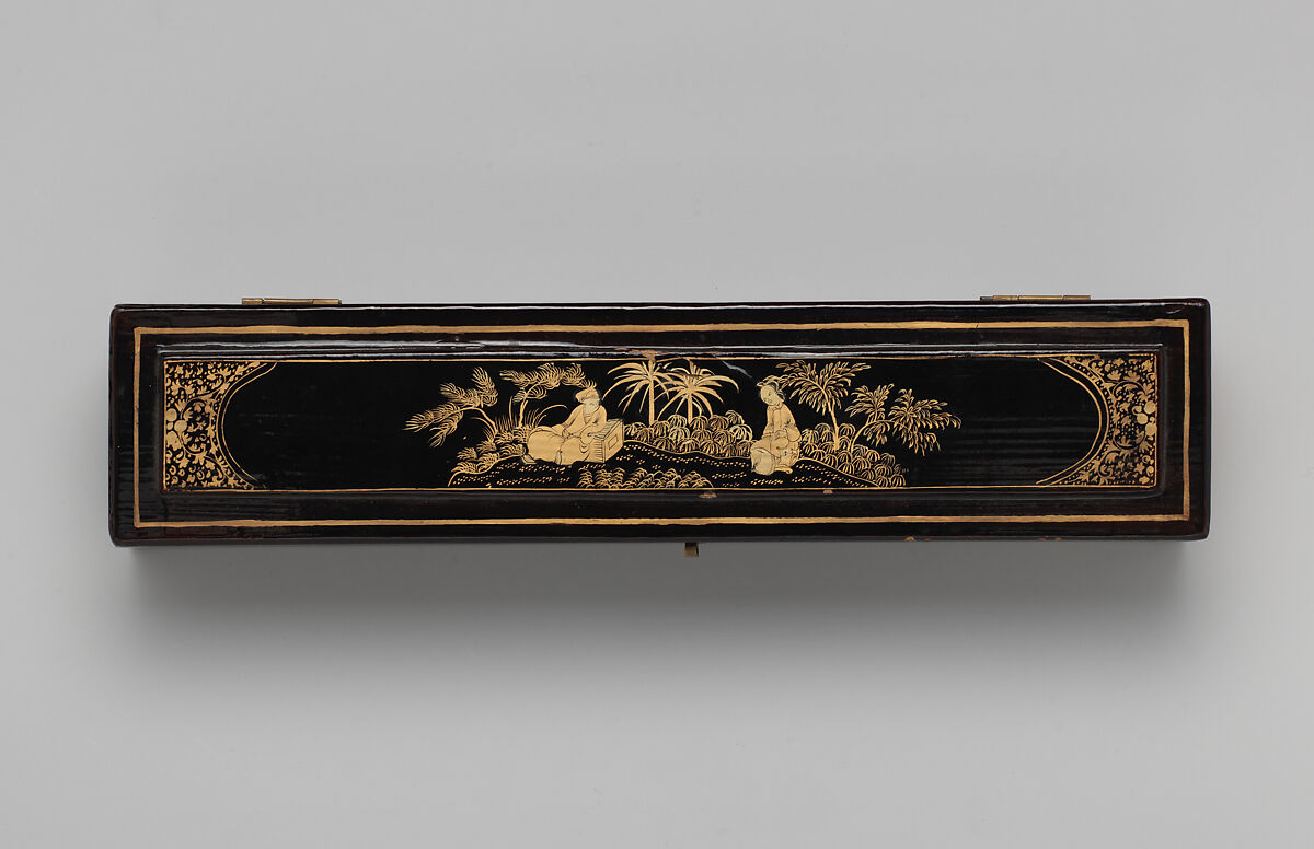 Fan case, Lacquered wood, Chinese 