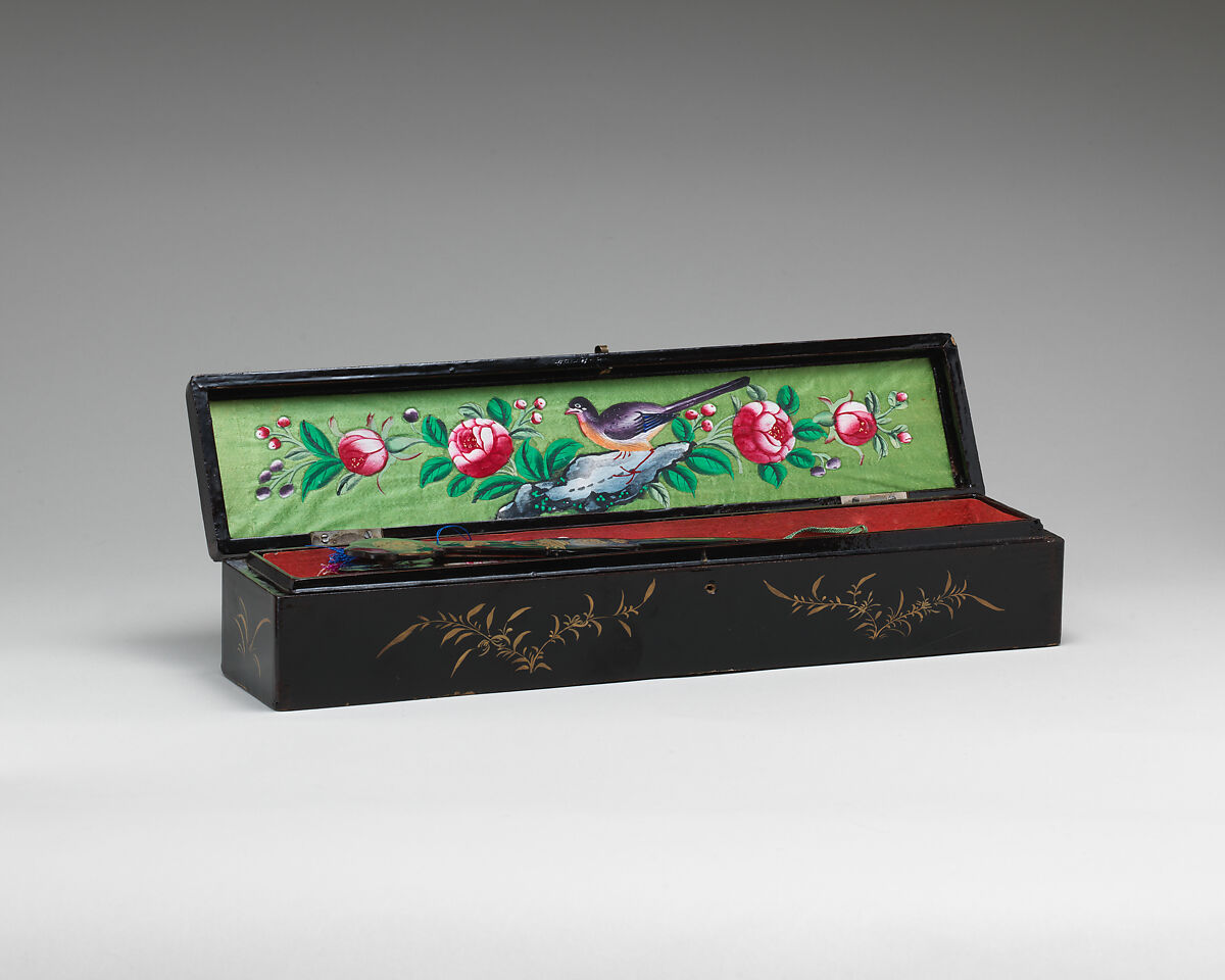 Fan case, Lacquered wood, Chinese