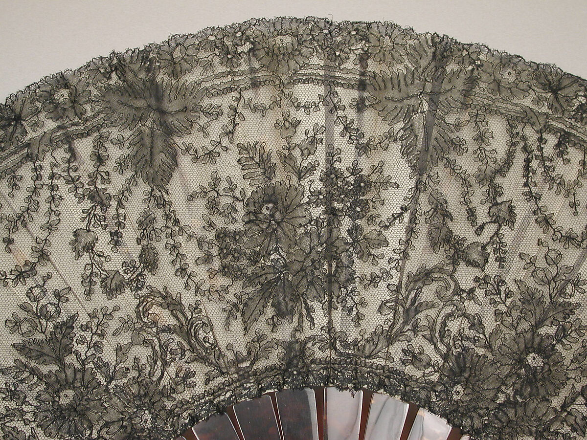 Fan, Lace, tortoiseshell, French