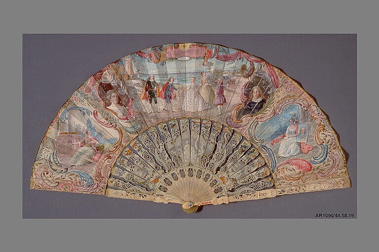 Fan, Ivory and paper, French 