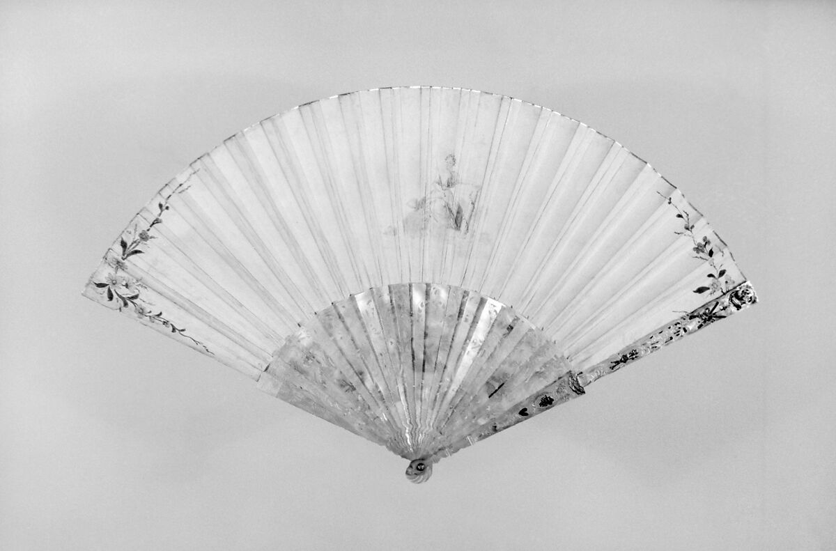 Fan, Paper, mother-of-pearl, French