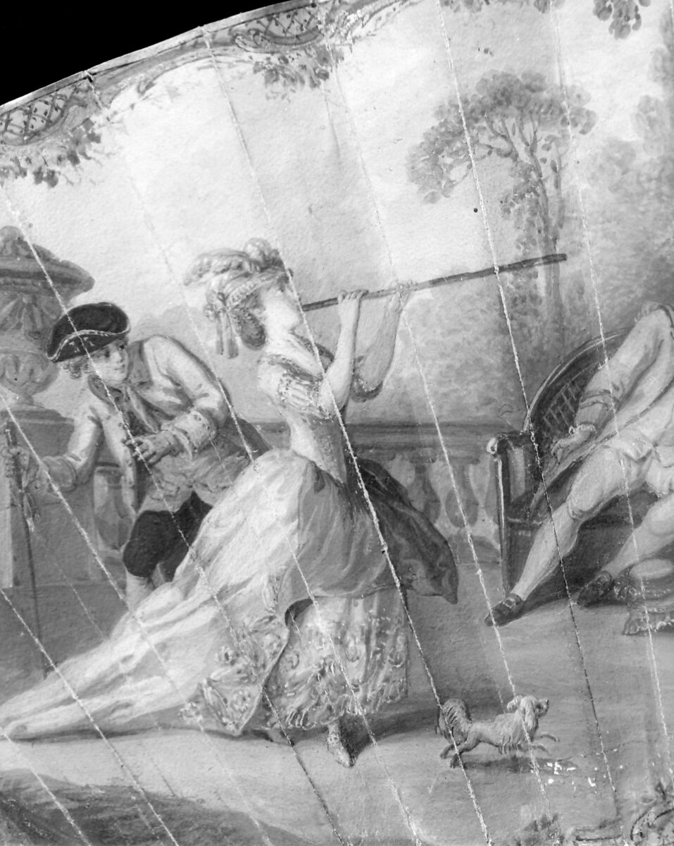 Fan, Parchment, tortoiseshell, French