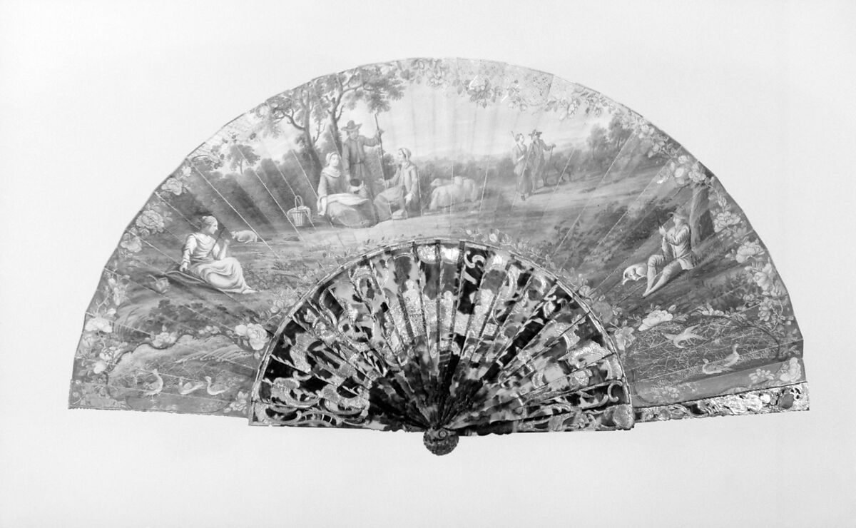 Fan, Parchment and tortoiseshell, Dutch 